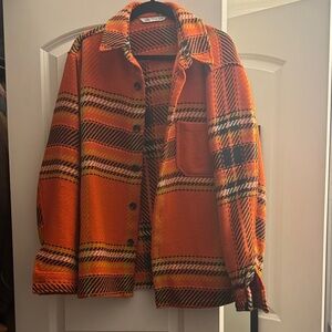 Plaid Orange Jacket
